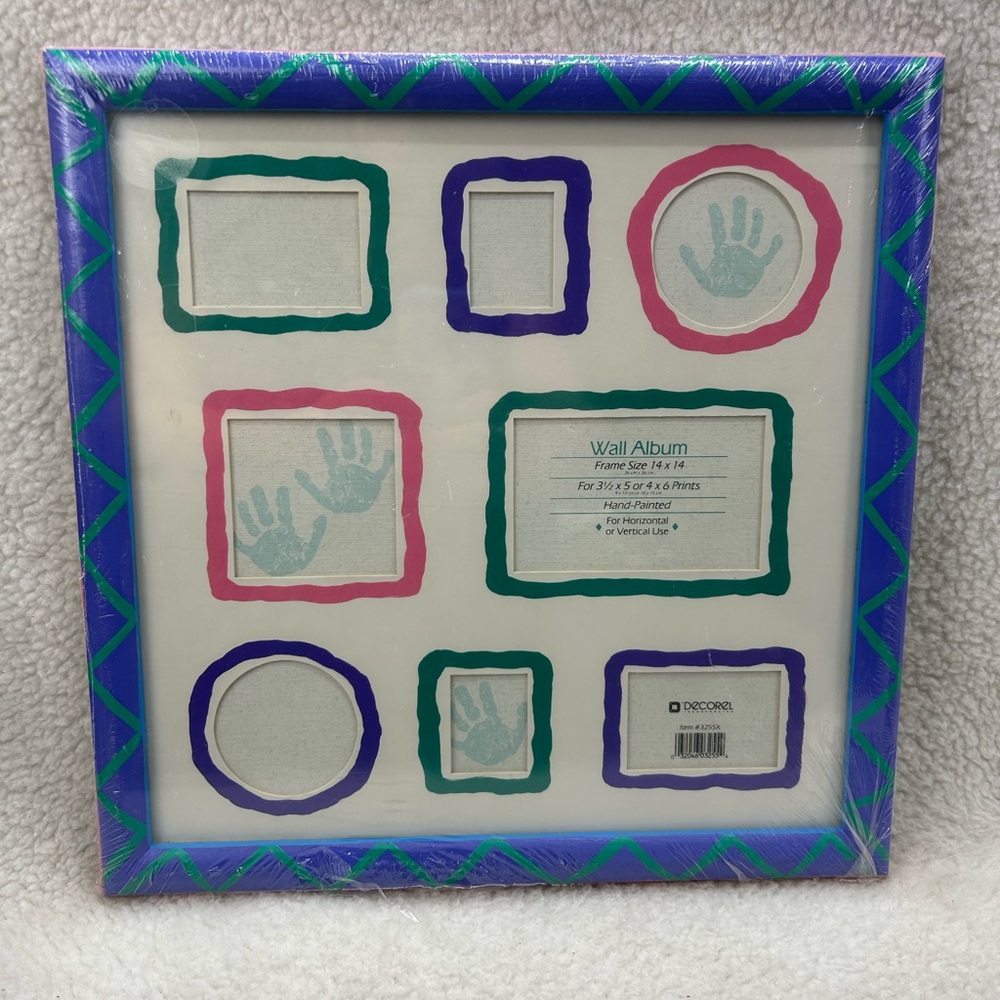 Decorel 80's Wall Album framed hand-painted 15" photo wall collage new